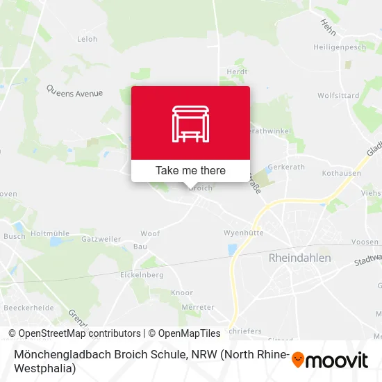 Карта Mönchengladbach Broich Schule