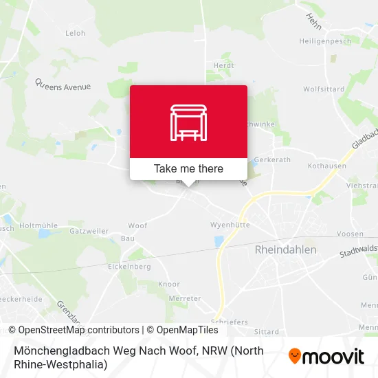 Карта Mönchengladbach Weg Nach Woof