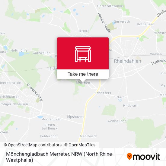 Mönchengladbach Merreter map