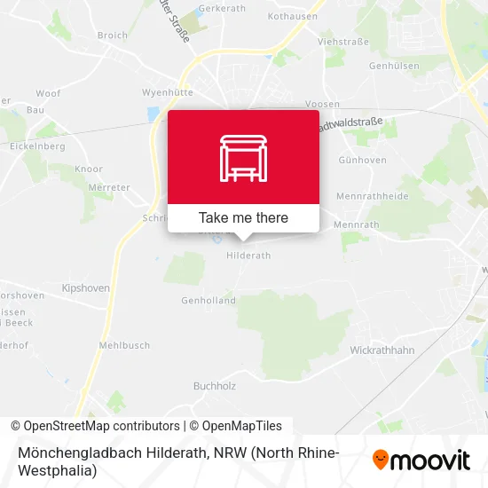 Карта Mönchengladbach Hilderath