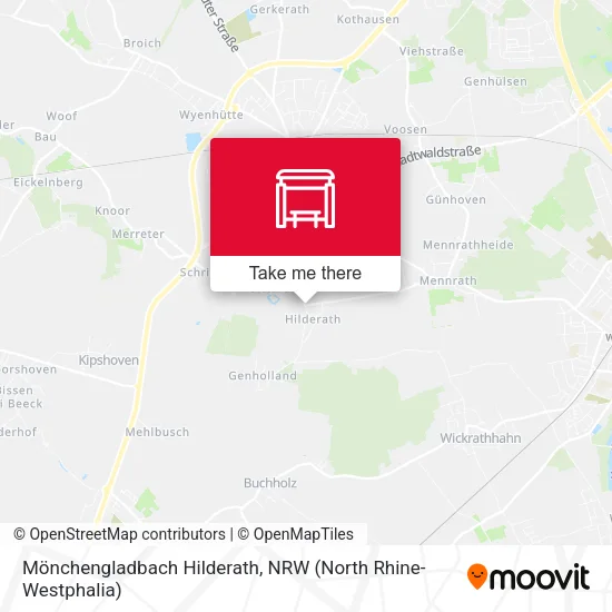 Карта Mönchengladbach Hilderath