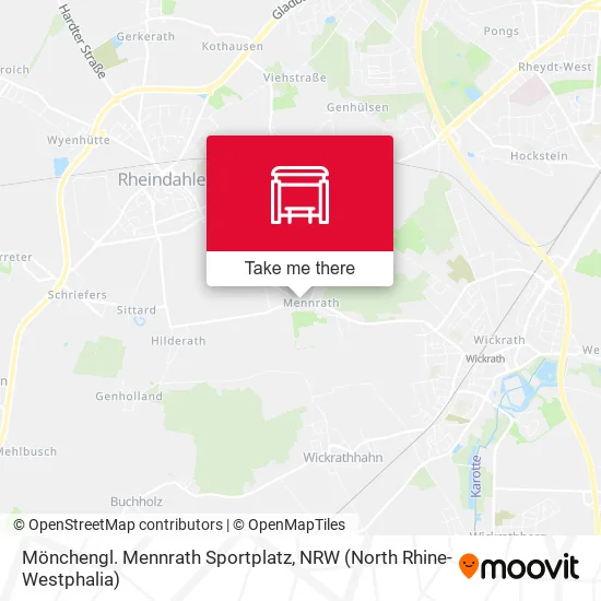 Карта Mönchengl. Mennrath Sportplatz