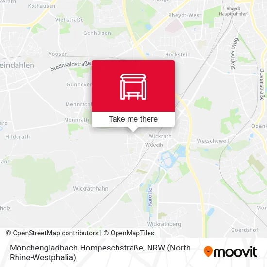 Карта Mönchengladbach Hompeschstraße