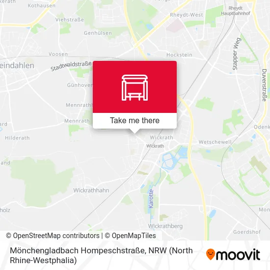 Карта Mönchengladbach Hompeschstraße