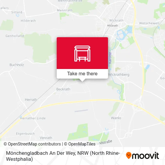 Карта Mönchengladbach An Der Wey