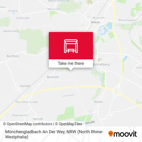 Карта Mönchengladbach An Der Wey