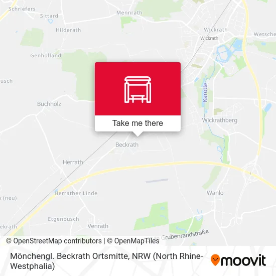 Карта Mönchengl. Beckrath Ortsmitte