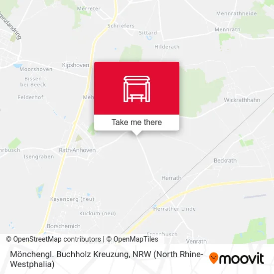 Карта Mönchengl. Buchholz Kreuzung