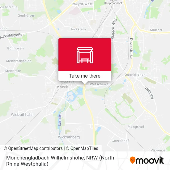 Карта Mönchengladbach Wilhelmshöhe