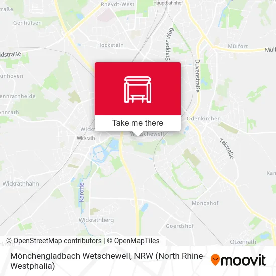 Карта Mönchengladbach Wetschewell