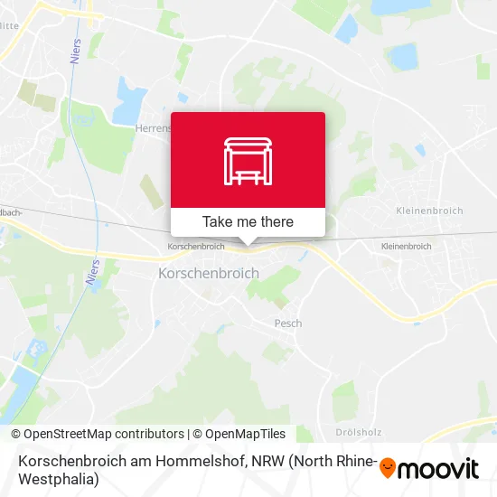 Карта Korschenbroich am Hommelshof