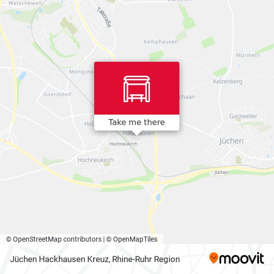 Jüchen Hackhausen Kreuz map