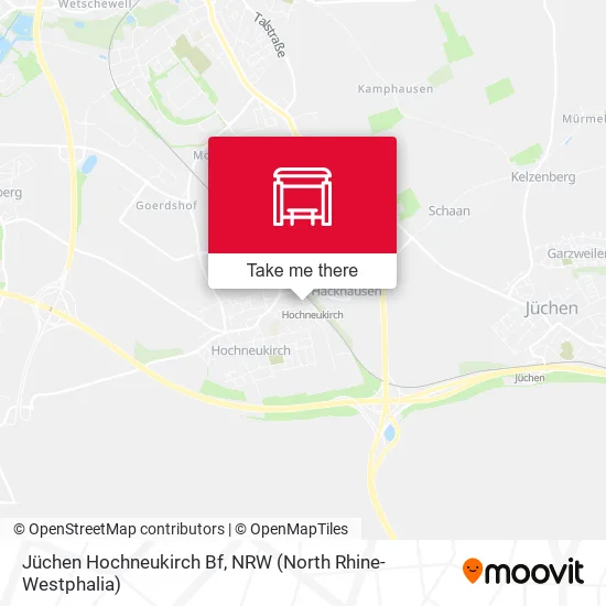 Карта Jüchen Hochneukirch Bf