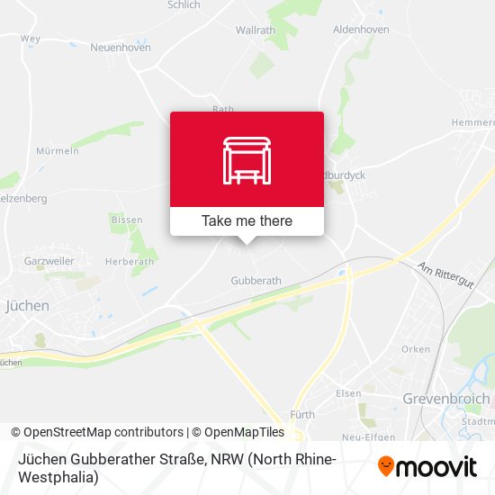 Jüchen Gubberather Straße map