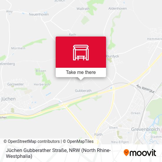 Jüchen Gubberather Straße map