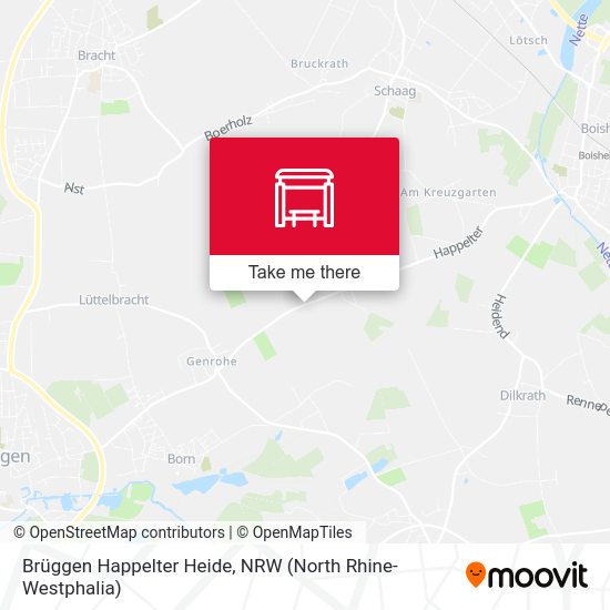 Brüggen Happelter Heide map