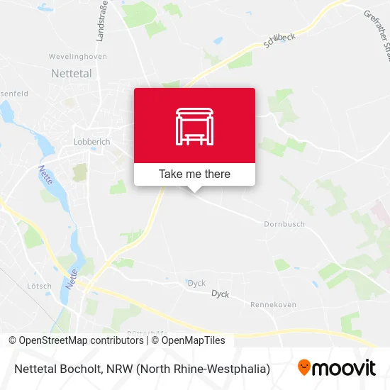 Карта Nettetal Bocholt