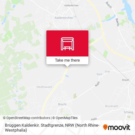 Brüggen Kaldenkir. Stadtgrenze map