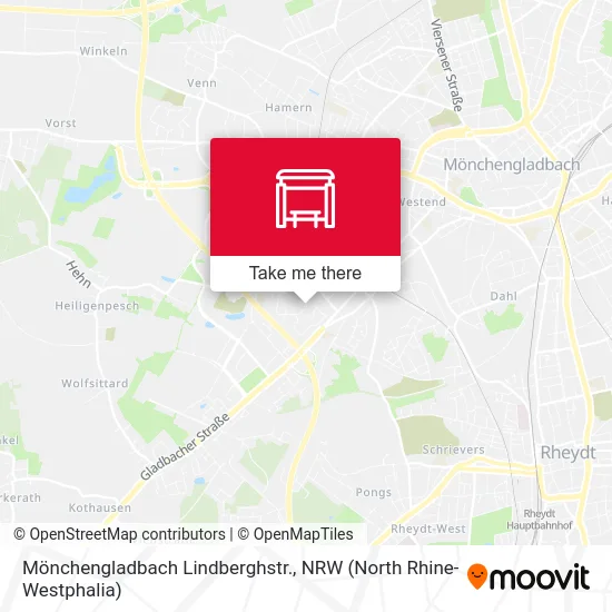 Карта Mönchengladbach Lindberghstr.