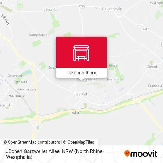 Карта Jüchen Garzweiler Allee