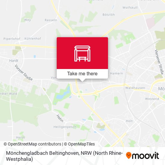 Mönchengladbach Beltinghoven map