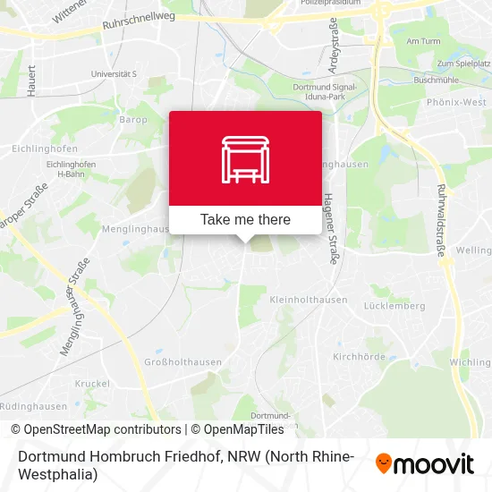 Dortmund Hombruch Friedhof map