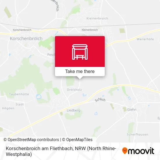 Карта Korschenbroich am Fliethbach