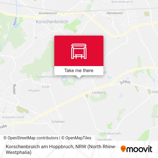 Korschenbroich am Hoppbruch map