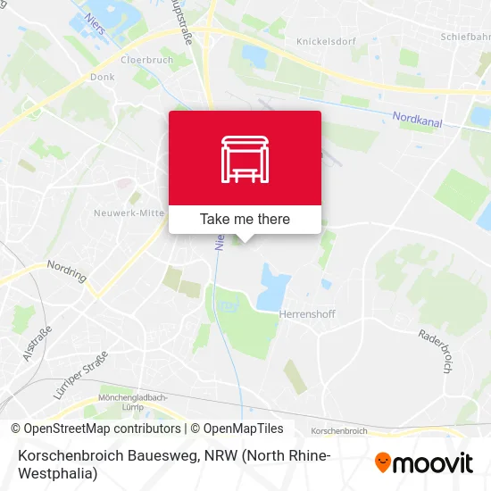 Korschenbroich Bauesweg map