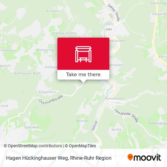 Hagen Hückinghauser Weg map