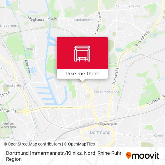 Dortmund Immermannstr. / Klinikz. Nord map