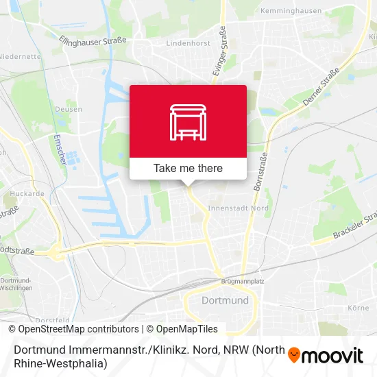 Карта Dortmund Immermannstr. / Klinikz. Nord