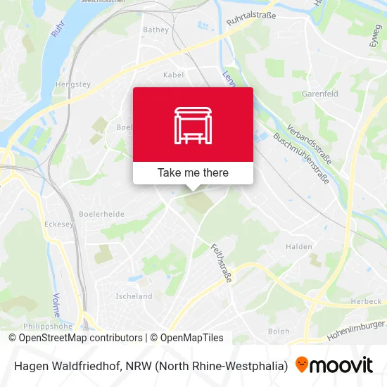 Hagen Waldfriedhof map