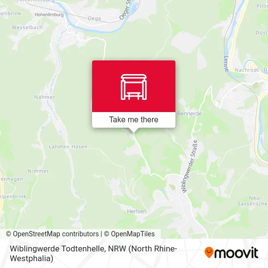 Wiblingwerde Todtenhelle map