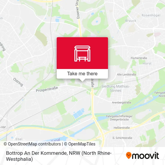 Карта Bottrop An Der Kommende