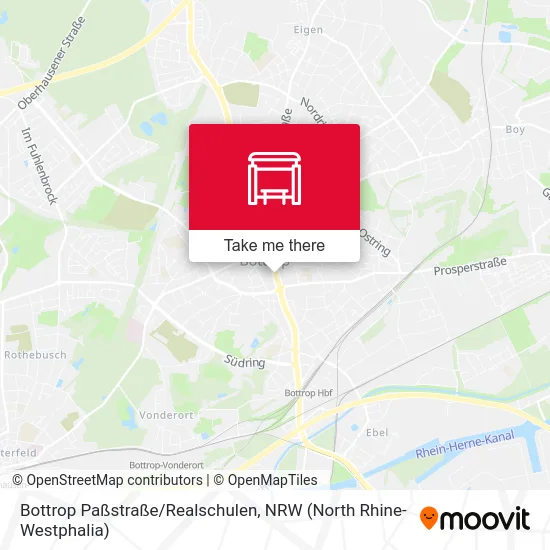 Карта Bottrop Paßstraße/Realschulen