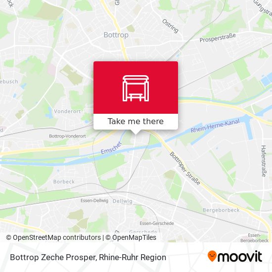 Bottrop Zeche Prosper map