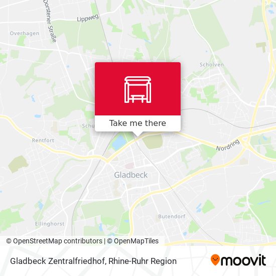 Gladbeck Zentralfriedhof map