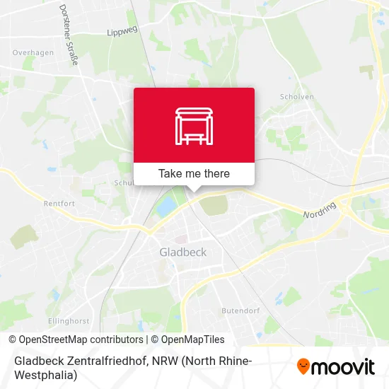 Gladbeck Zentralfriedhof map