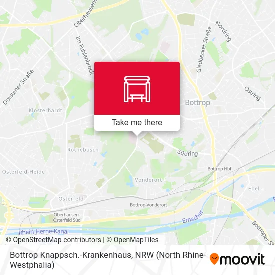 Карта Bottrop Knappsch.-Krankenhaus