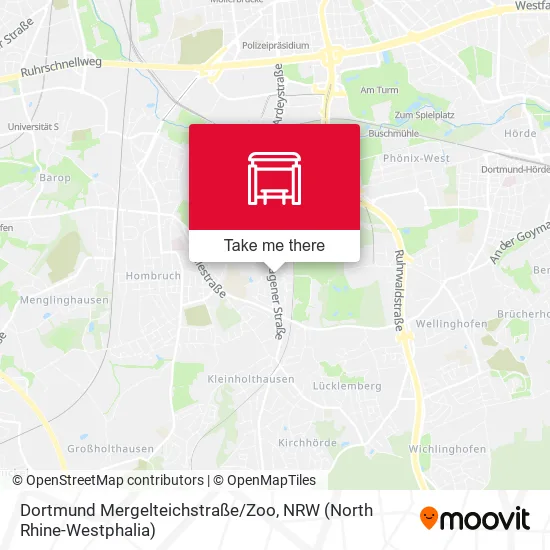 Карта Dortmund Mergelteichstraße/Zoo