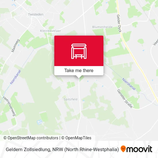 Карта Geldern Zollsiedlung