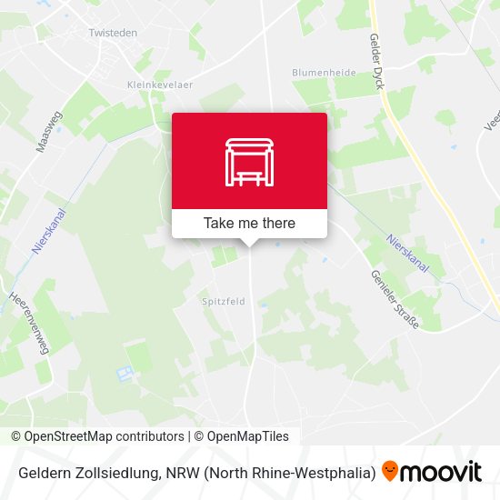 Карта Geldern Zollsiedlung