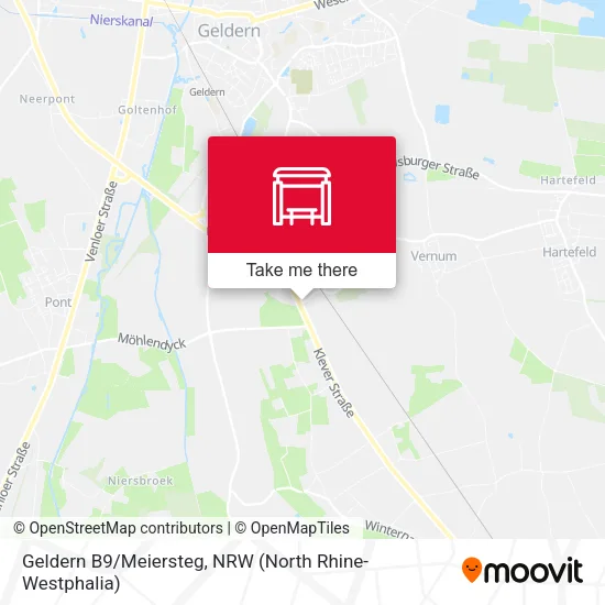 Geldern B9/Meiersteg map