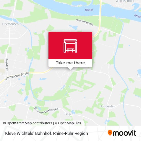 Kleve Wichtels' Bahnhof map