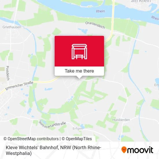 Kleve Wichtels' Bahnhof map