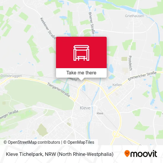 Kleve Tichelpark map