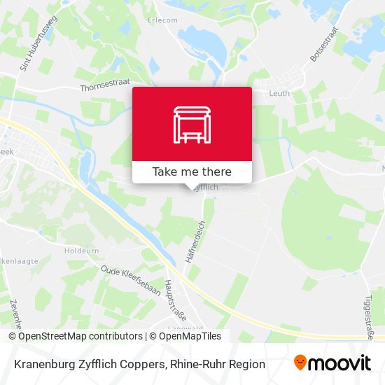 Kranenburg Zyfflich Coppers map