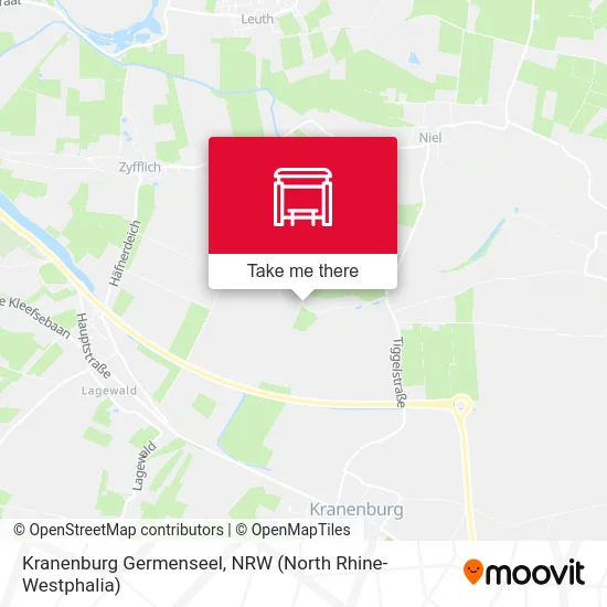 Kranenburg Germenseel map