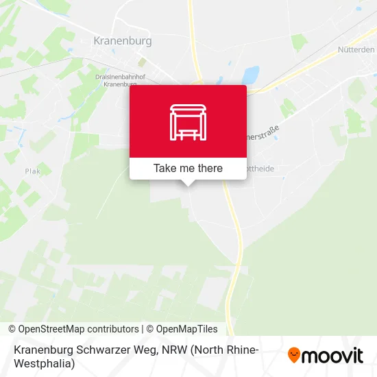 Kranenburg Schwarzer Weg map